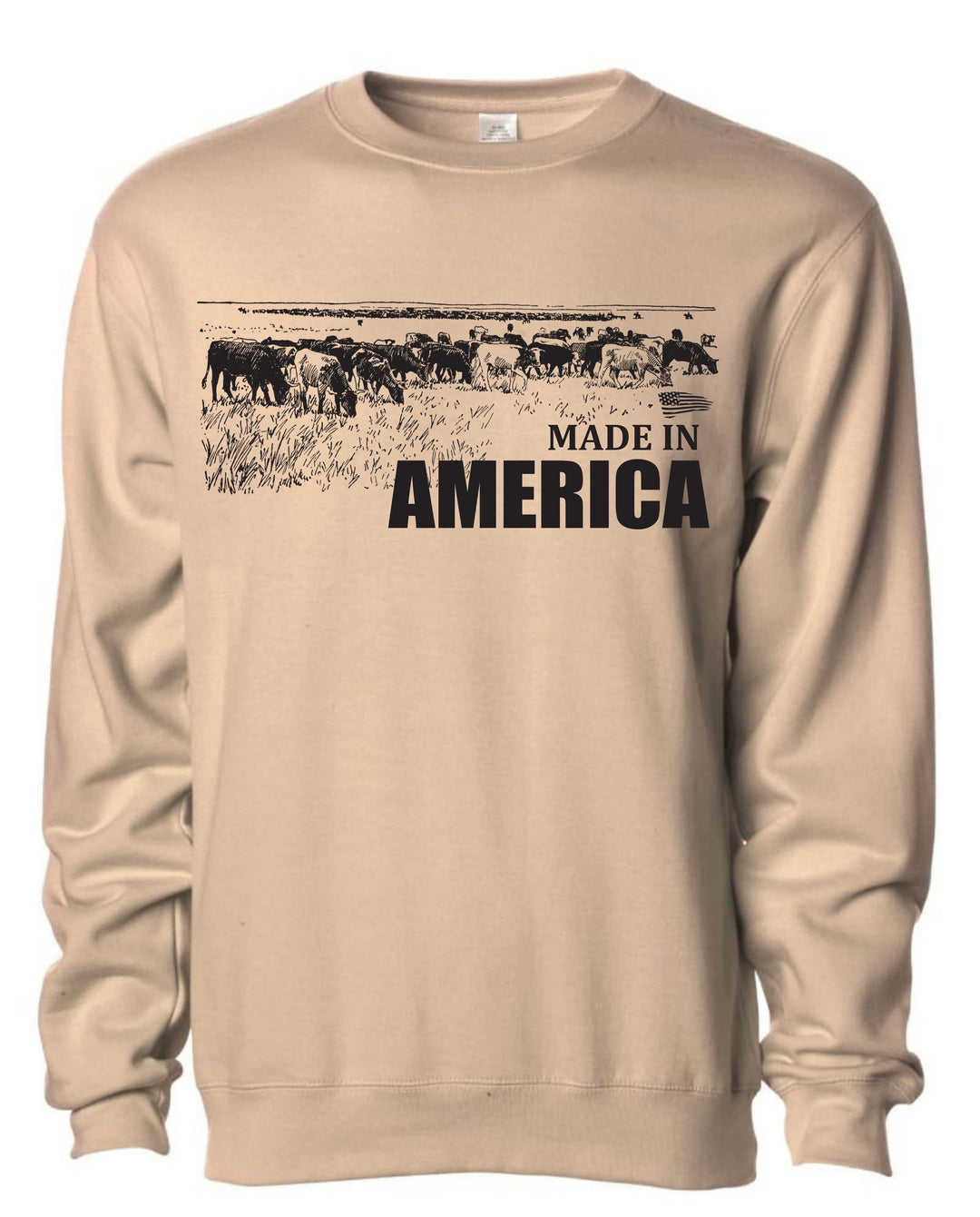 A gray sweatshirt with &