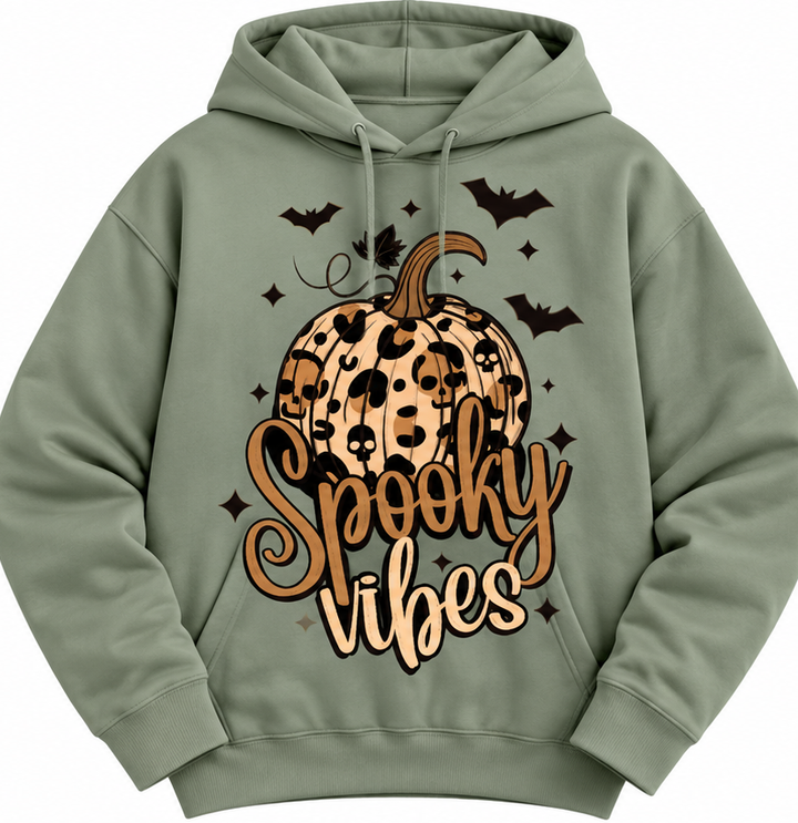 The Spooky Vibes Pumpkin Hoodie