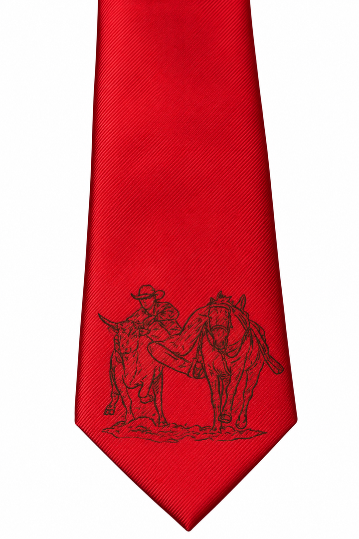 Steer Wrestler Necktie
