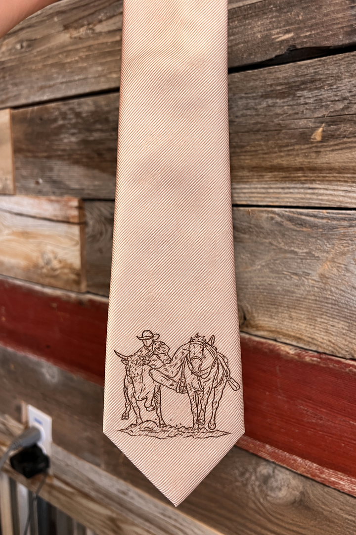 Steer Wrestler Necktie
