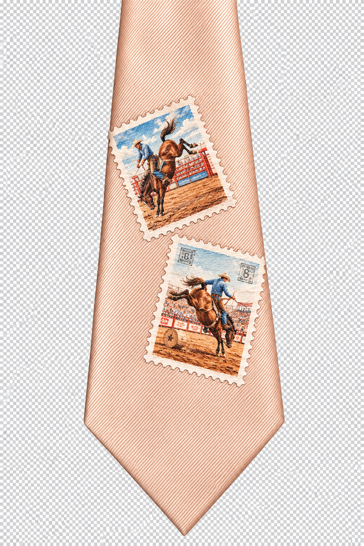 Bucking Stamps Necktie