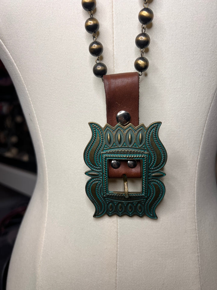 The Turquoise Trail Buckle Necklace